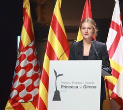 Su Alteza Real la Princesa de Asturias y de Girona durante su intervención